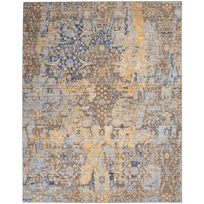 Nourison Majestic Vintage Medallion Area Rug - 7'9" x 9'9" - Beige/Blue - Rectangle
