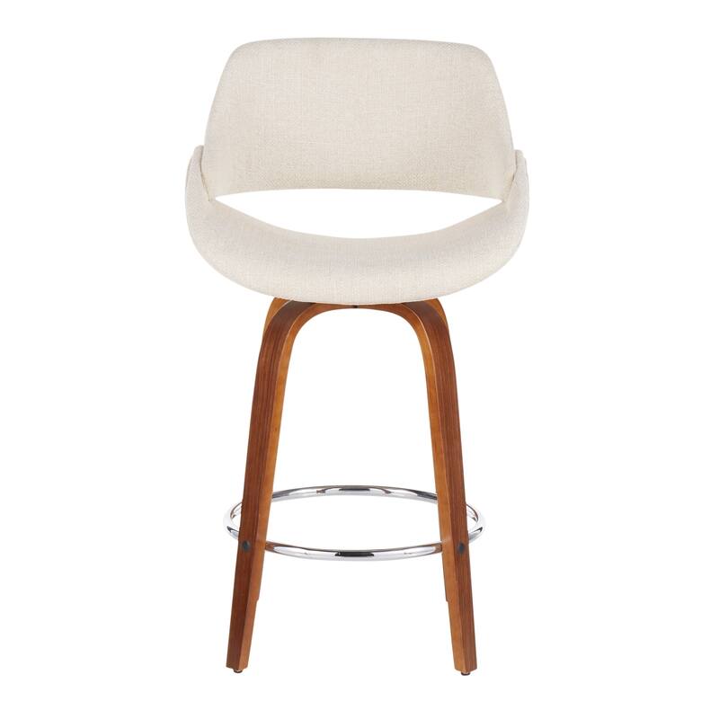 Carson Carrington Svellingen 26" Fixed-Height Counter Stool with Round Chrome Footrest (Set of 2)