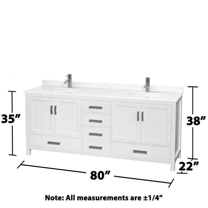 Wyndham Collection WCS141480D-QTZ-UNSM24 Sheffield 80" Free Standing