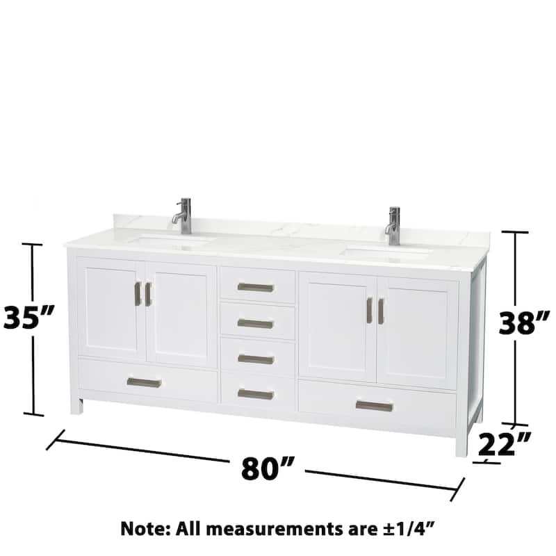 Wyndham Collection WCS141480D-QTZ-UNSMED Sheffield 80" Free Standing