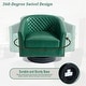 preview thumbnail 64 of 79, 2 Set Tufted PU Vegan Leather Swivel Barrel Chair with Nailheads Trim