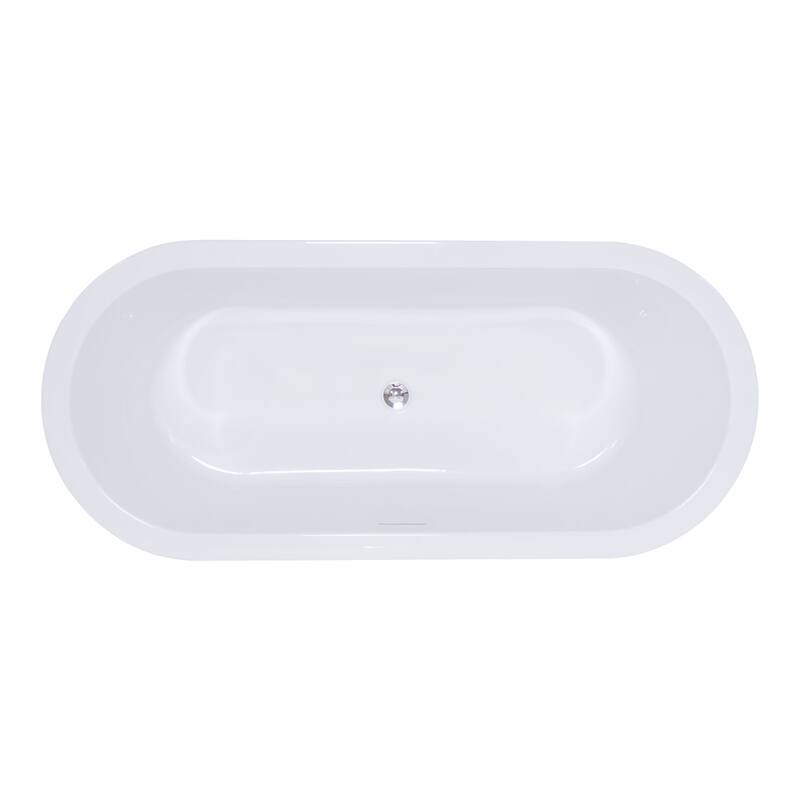 Miseno MNO7132SFSO 71" Free Standing Acrylic Soaking Tub with Center
