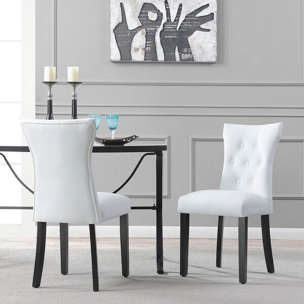 Shop Belleze Elegant Upholstered Dining Modern Chairs w ...