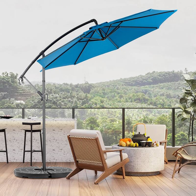 Topcraft 10ft Offset Hanging Market Patio Umbrella