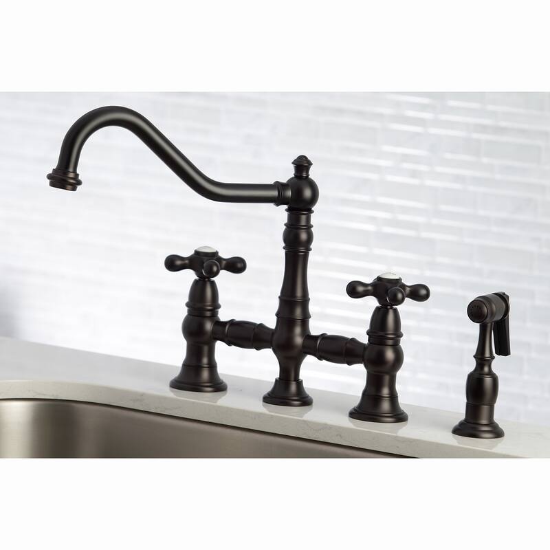 Kingston Brass Restoration Bridge Kitchen Faucet
