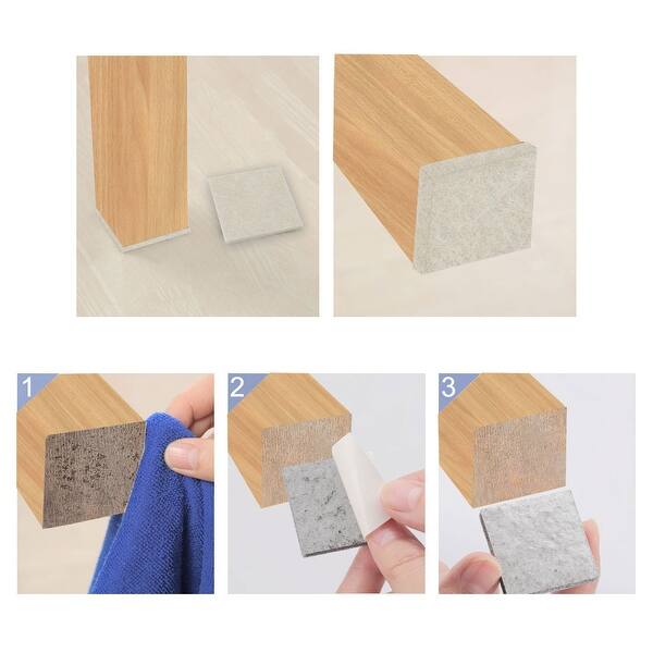 Shop 66pcs Furniture Pads Square Self Stick Non Slip Anti