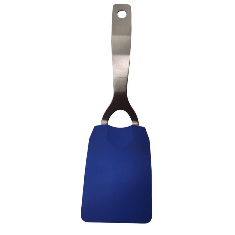 Chef Craft 10" Stainless Steel Handle Flexible Nylon Head Turner Spatula - Blue - 1 Pack