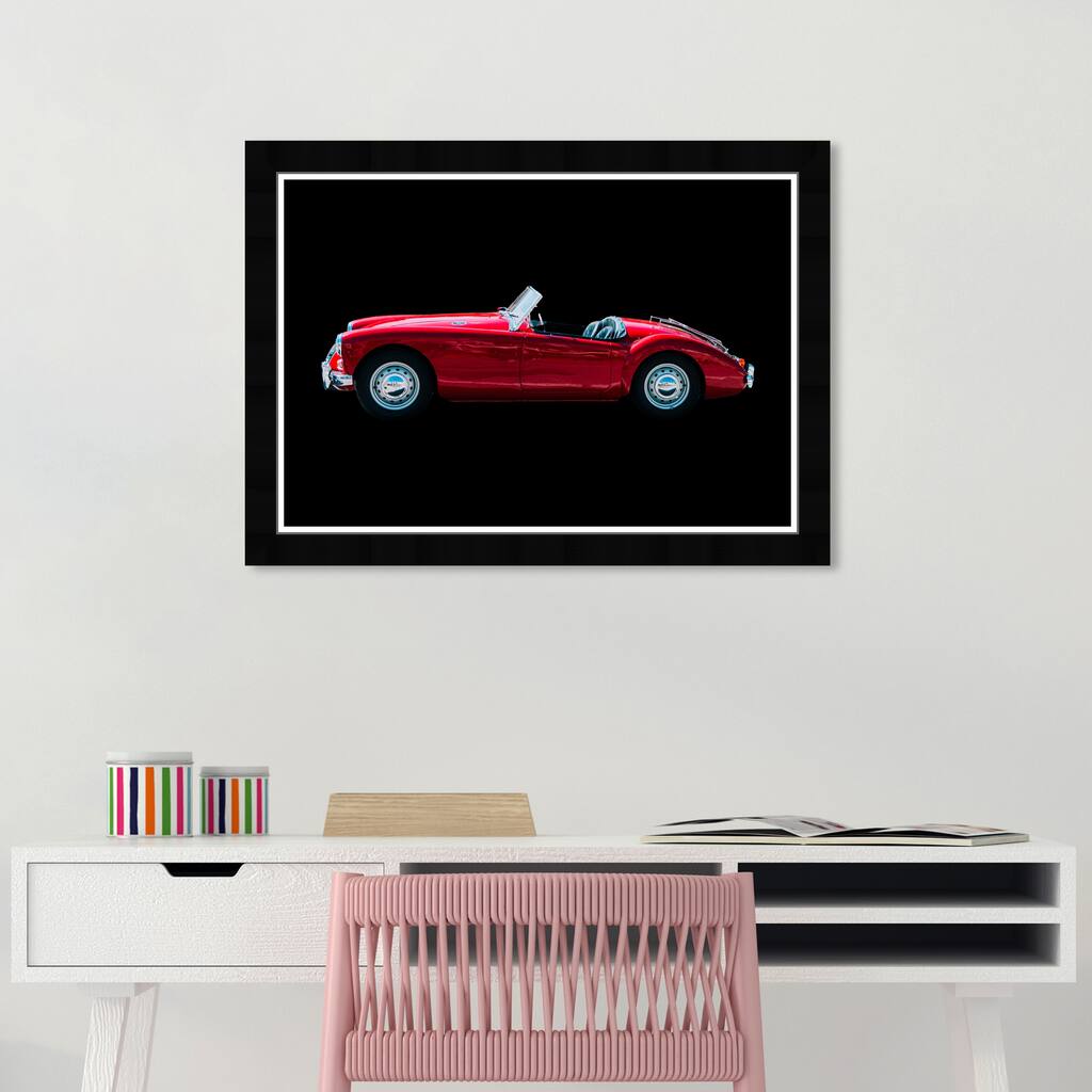 Wynwood Studio Prints Transportation Speedcar Red and Modern & Contemporary Wall Art Canvas Print