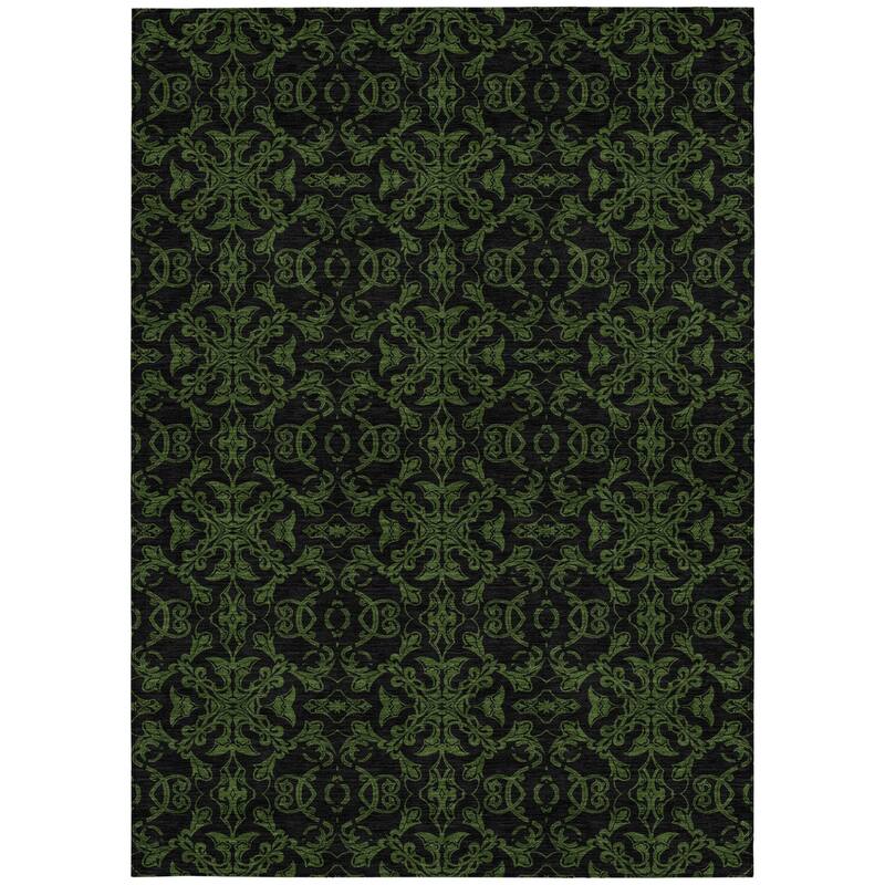 HomeRoots Medallion Transitional Rectangle Outdoor Rug