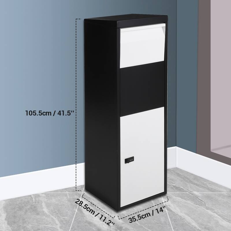 Outdoor Freestanding Package Delivery Box, Mailbox