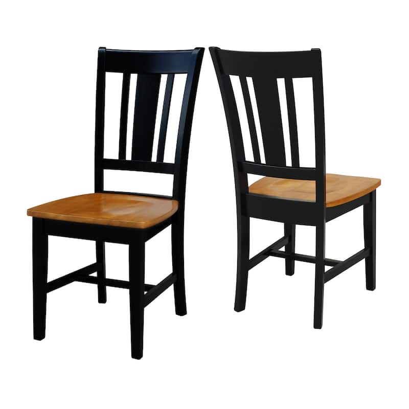 International Concepts Solid Wood San Remo Splatback Chairs - Set of 2