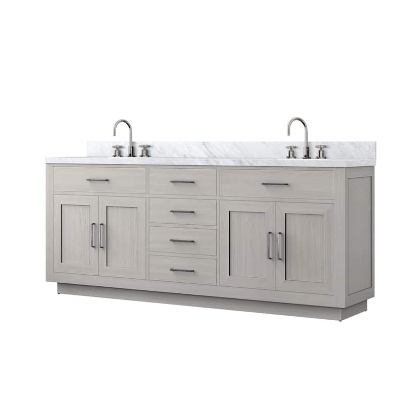 Abbey Bath Vanity with Carrara Marble Top, Sink and Faucet