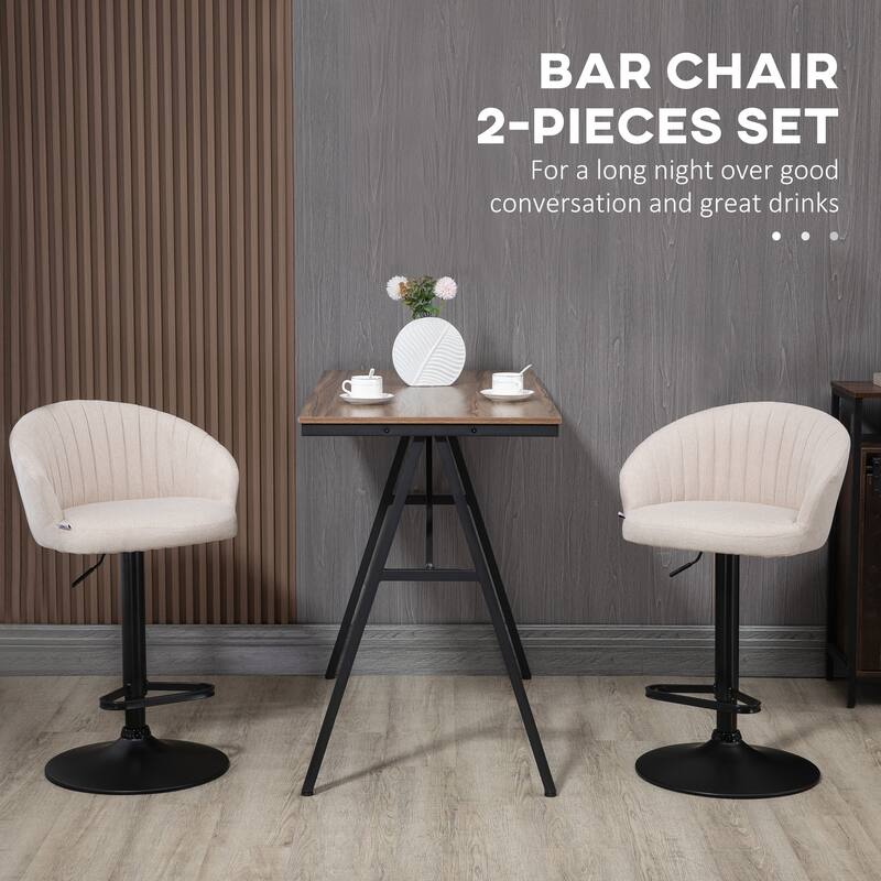 Adjustable Swivel Bar Stools Set Of 2