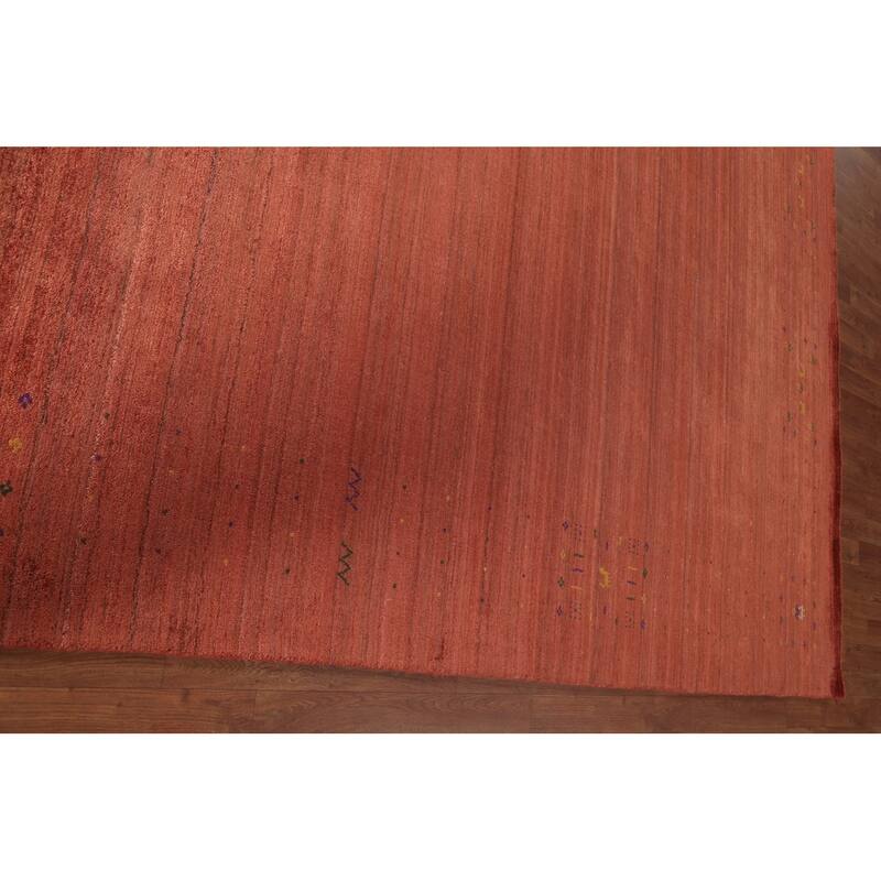 Striped Gabbeh Oriental Area Rug Handmade Bedroom Silk Carpet - 8'5"x 11'7"