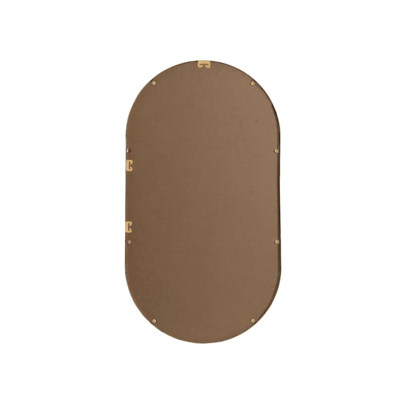 Indigo Home Metal Frame Oval Mirror 20x36 Inch
