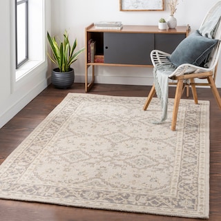 Ringwood Hand Tufted Traditional Border Wool Area Rug