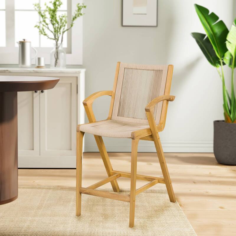 Luca Rope Counter Height Bar Stool - Honeycomb