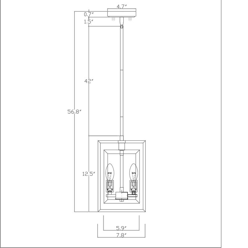 Anhara Matte Black 3-Light Metal & Glass Geometric Pendant Light