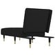 preview thumbnail 4 of 12, vidaXL Chaise Longue Black Velvet - 21.7" x 55.1" x 27.6"