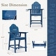 preview thumbnail 5 of 38, Tall Adirondack Chairs Set of 2 with handrails and connecting plates - 28.3"L x 22.6"W x 48.8"H