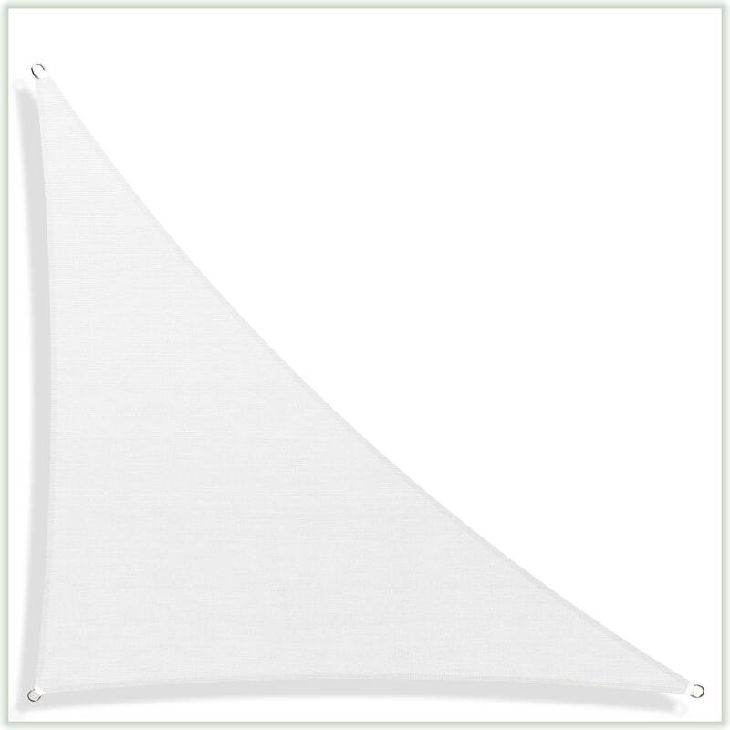 ColourTreeUSA Right Triangle Sun Shade Sail HDPE Mesh Fabric Screen Canopy UV Block 190 GSM