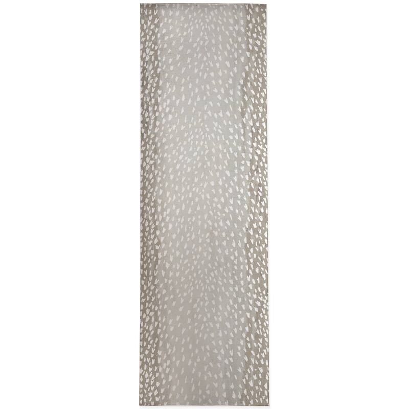 Fawn Taupe/ Brown Animal Print Area Rug By Kavka Designs - 2'6" x 8' Runner