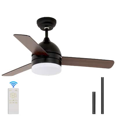 48 Inch 6 Speed Ceiling Fans, Remote LED Integrated Ceiling Fan Lighting with Quiet Reversible DC Motor
