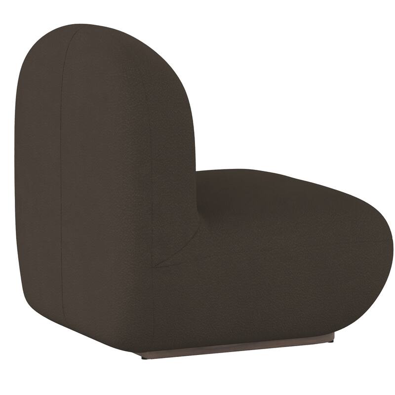 Contemporary Boucle Fabric Accent Chair - Ivory