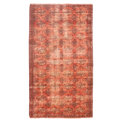 ECARPETGALLERY Hand-knotted Baluch Dark Copper Wool Rug - 4'3 x 7'10