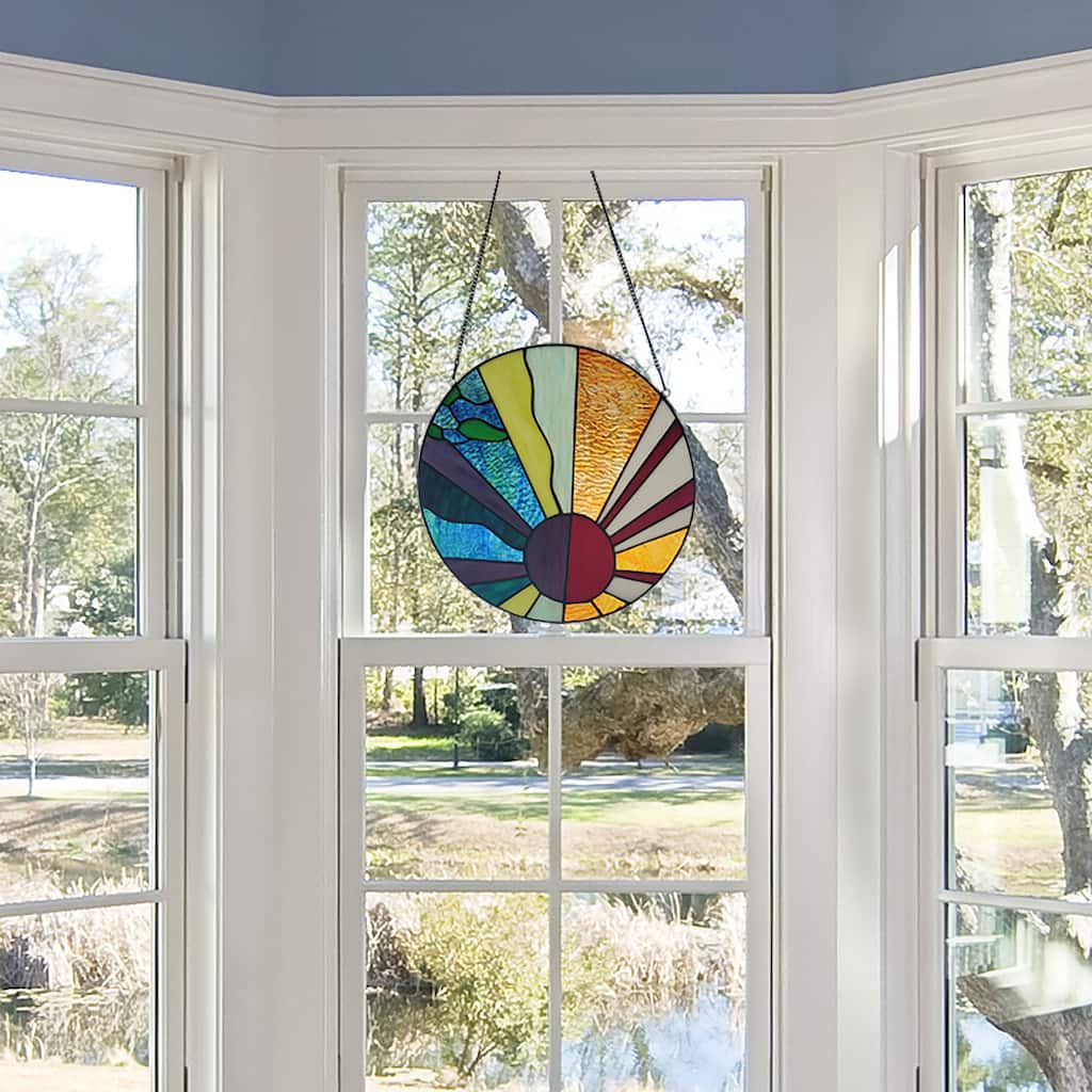 River of Goods 12.75"H Serenity Stained Glass Window Panel