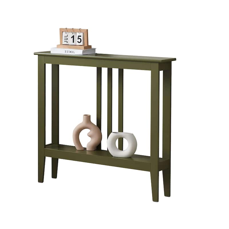 Balfour Collection Wood Modern Console Table with Shelves 36"