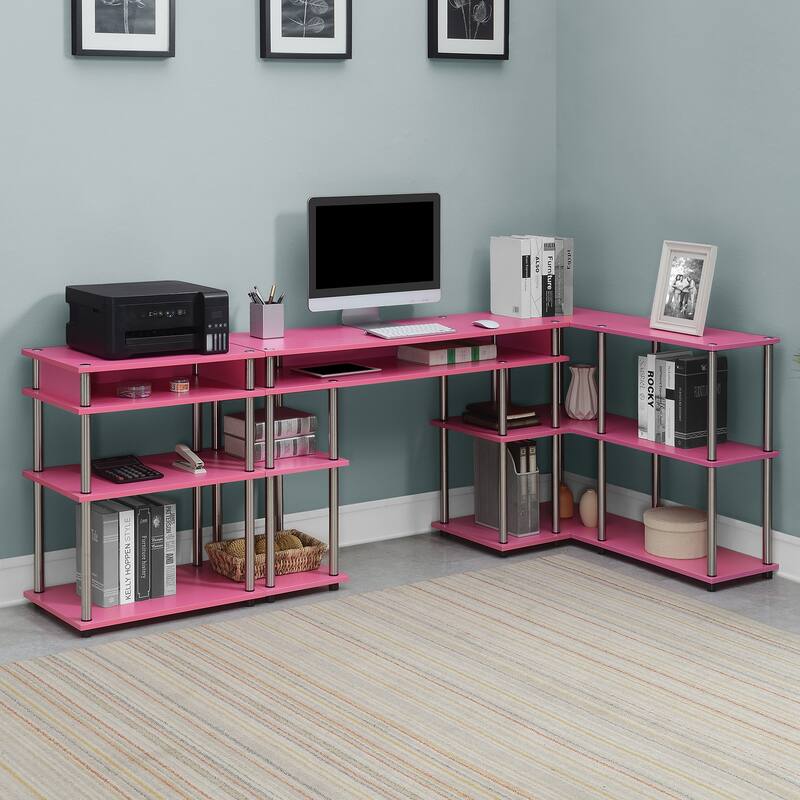 Convenience Concepts Designs2Go No Tools Storage Console Table with Shelves