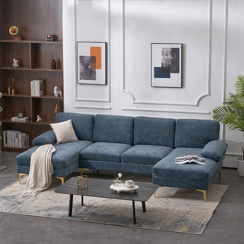 U-Shaped 4-Seat Indoor Sectional Sofa