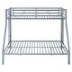 preview thumbnail 6 of 7, Silver Twin XL Over Queen Bunk Bed for Kids Bedroom, Heavy-Duty Metal Bunk Beds Frame with 2 Ladders & Guardrails, Noise Reduced