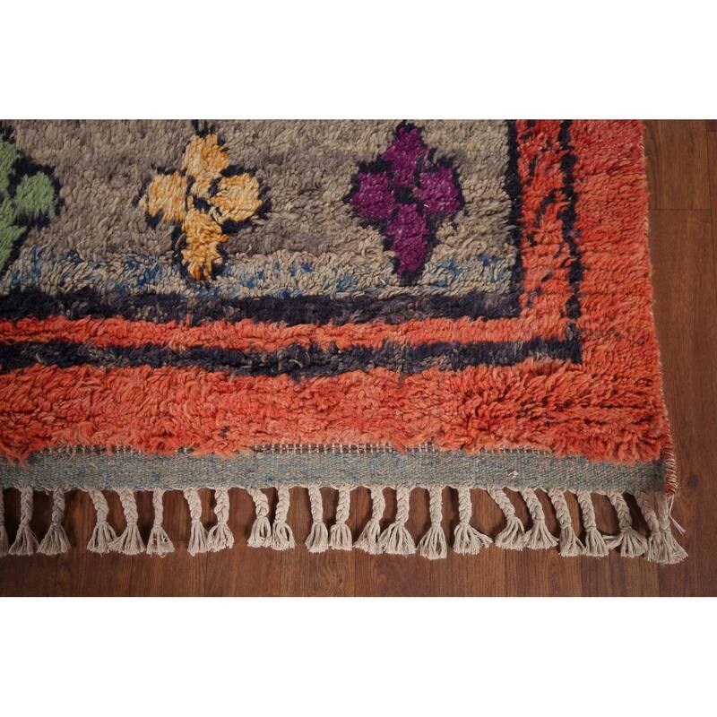 Plush Moroccan Oriental Area Rug Hand-Knotted Wool Carpet - 7'6"x 10'11"