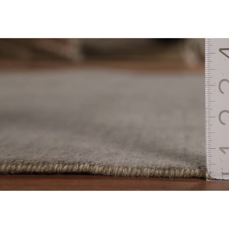 Modern Gabbeh Oriental Area Rug Handmade Grey Wool Carpet - 6'0" x 9'0"