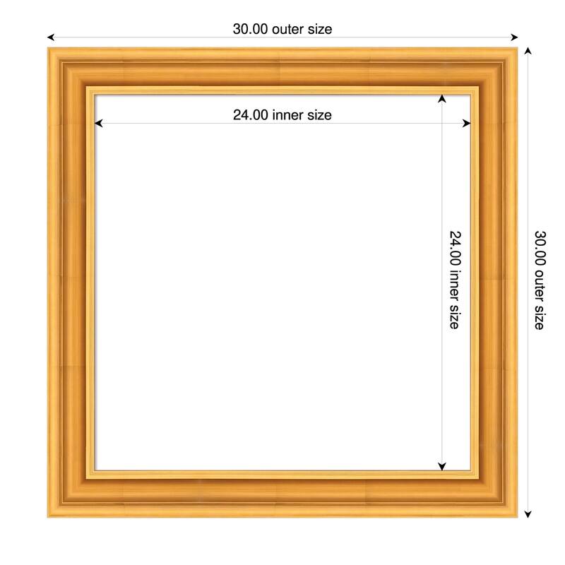 Sierra Framed Dry Erase Magnetic Board - 30 x 30 in - Sierra Gold