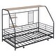 preview thumbnail 16 of 19, Twin Size Metal House Bed with Trundle