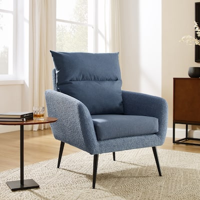 Art Leon Modern Upholstery Accent Chair with Removable Cushion