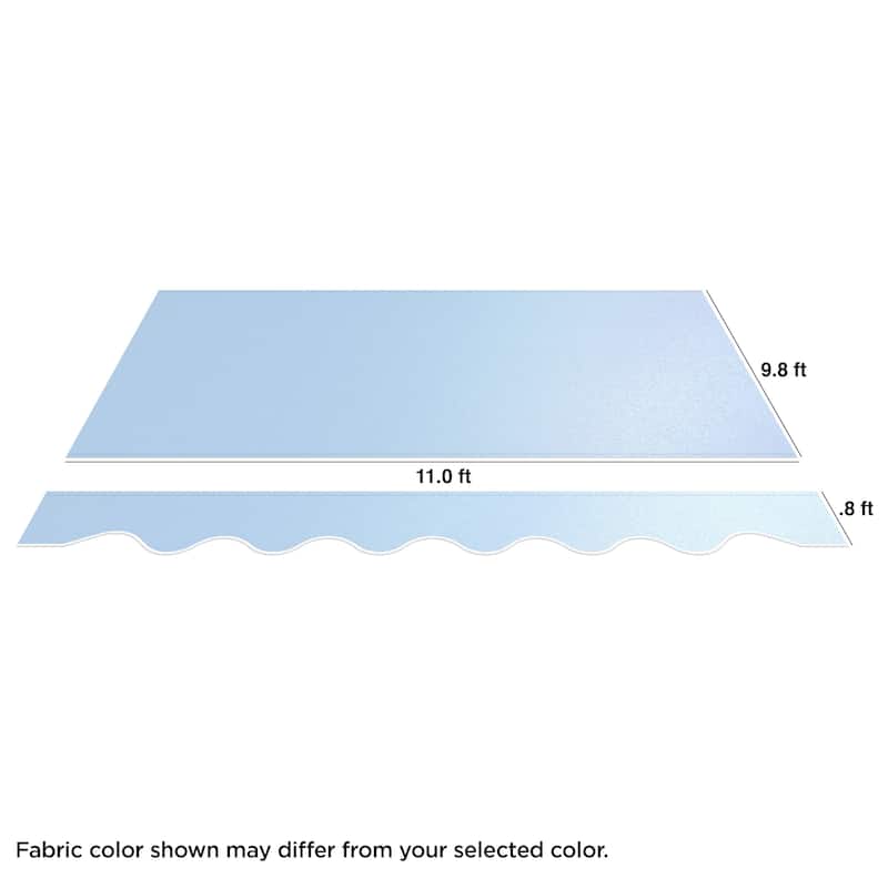 ALEKO Fabric Replacement for 12 x 10 feet Retractable Patio Awning Silver Gray