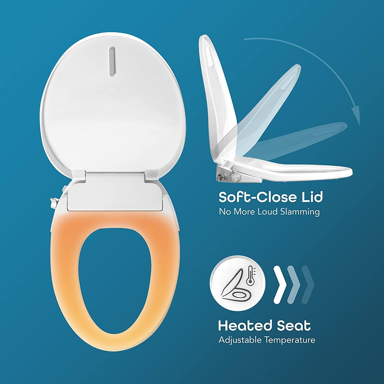 BidetMate 700 Series Electronic Smart Toilet Seat w/Dryer White