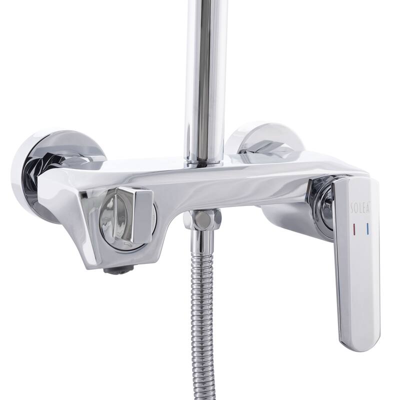 SAFAVIEH Solea Arminda Wall Mount Bathroom Shower Tub Combination - 8"W x 20"D x 40"H - 8Wx20Dx40H