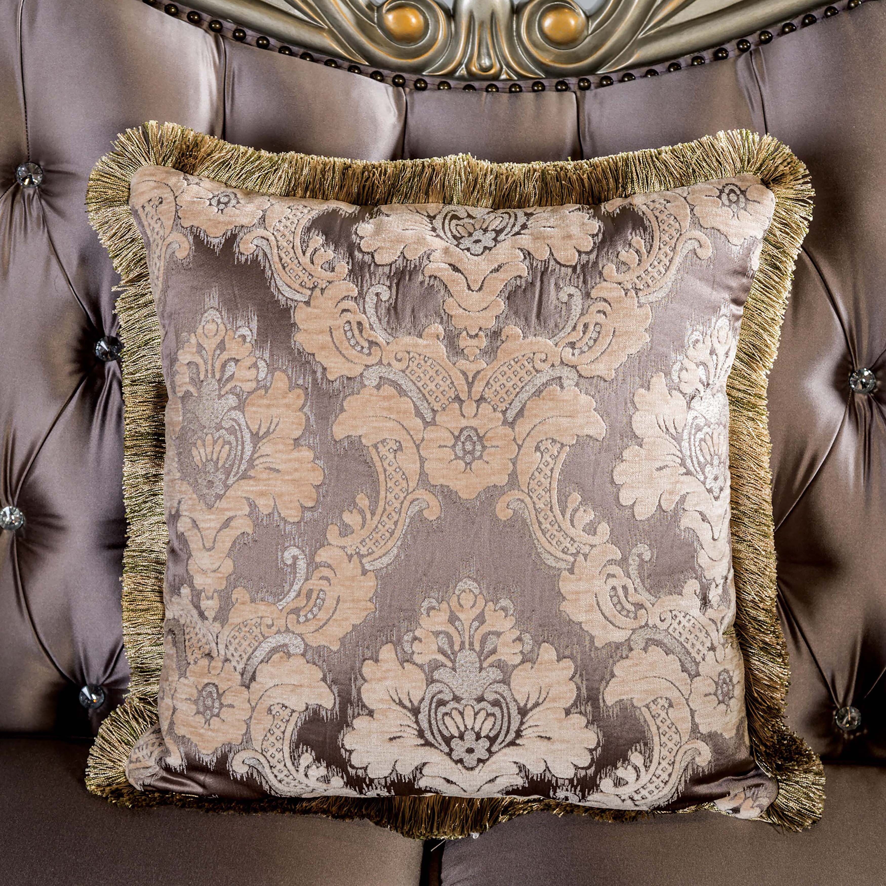 Furniture of America Cintel Traditional 2-Piece Tufted Velvet
