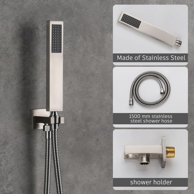 2 Function 10-inch Wall Mounted Dual Shower Heads Shower System