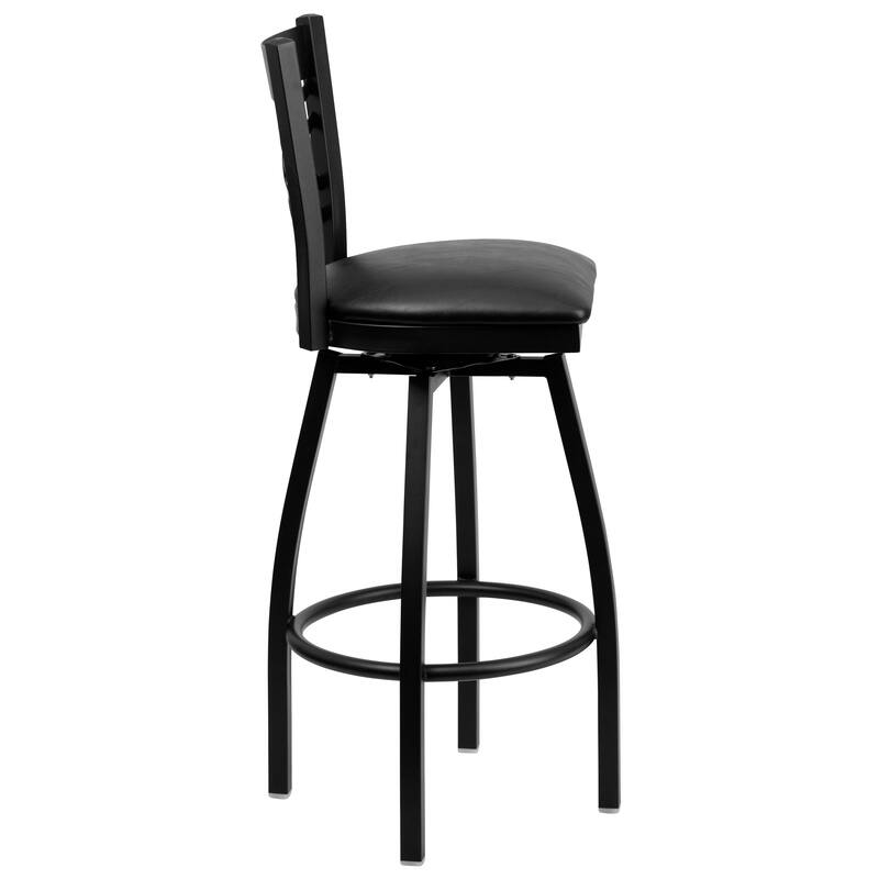 2 Pack ''X'' Back Swivel Metal Barstool - 16.5"W x 20.5"D x 44.5"H - 16.5"W x 20.5"D x 44.5"H
