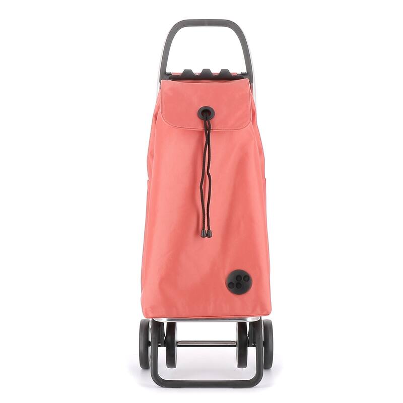 Rolser I-Max MF 4 Wheel Foldable Shopping Trolley - 15.35 in. W x 41.34 in. H x 12.6 in. D - Coral