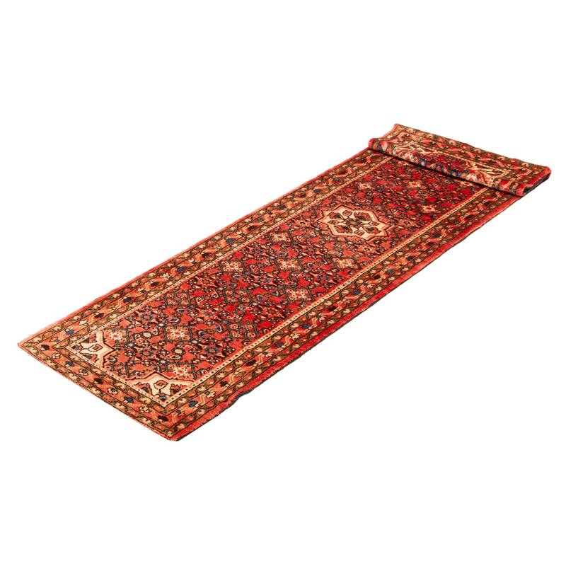 ECARPETGALLERY Hand-knotted Andelz Red Wool Rug - 2'9 x 10'3