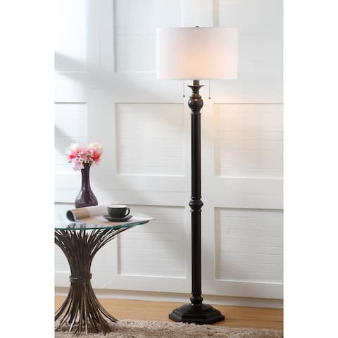 SAFAVIEH Lighting Jessie Oil-Rubbed Bronze 2-light 59-inch Floor Lamp - 16"x16"x58.75"