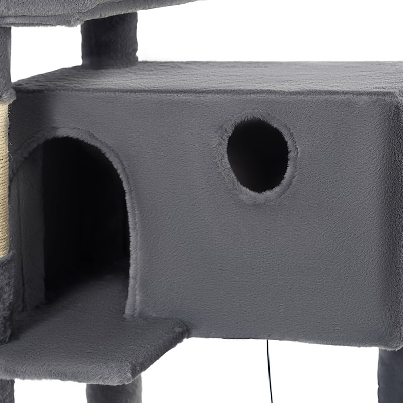 Adeco 52-Inch Cat Tree with Hammock and Condo