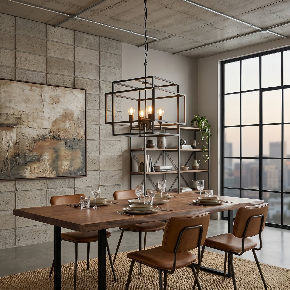 Maxax 4 - Light Lantern Square Chandelier